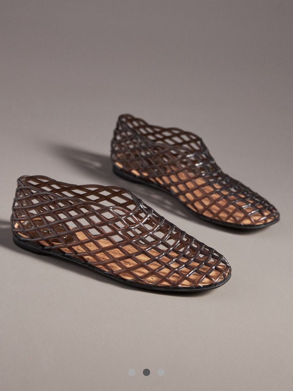 Silent D Black Woven Cage Ballet Flats - Women's Slip-on
